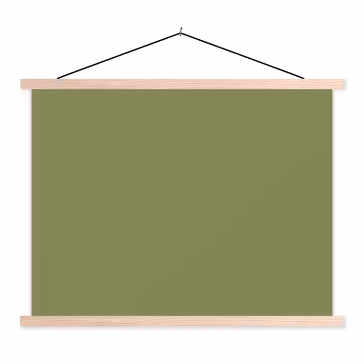 Herbal - Matcha - Groen textielposter latten blank klein 122 -3d