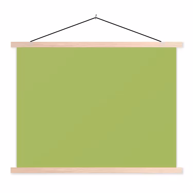Lime - Glow - Groen textielposter latten blank klein 122 -3d