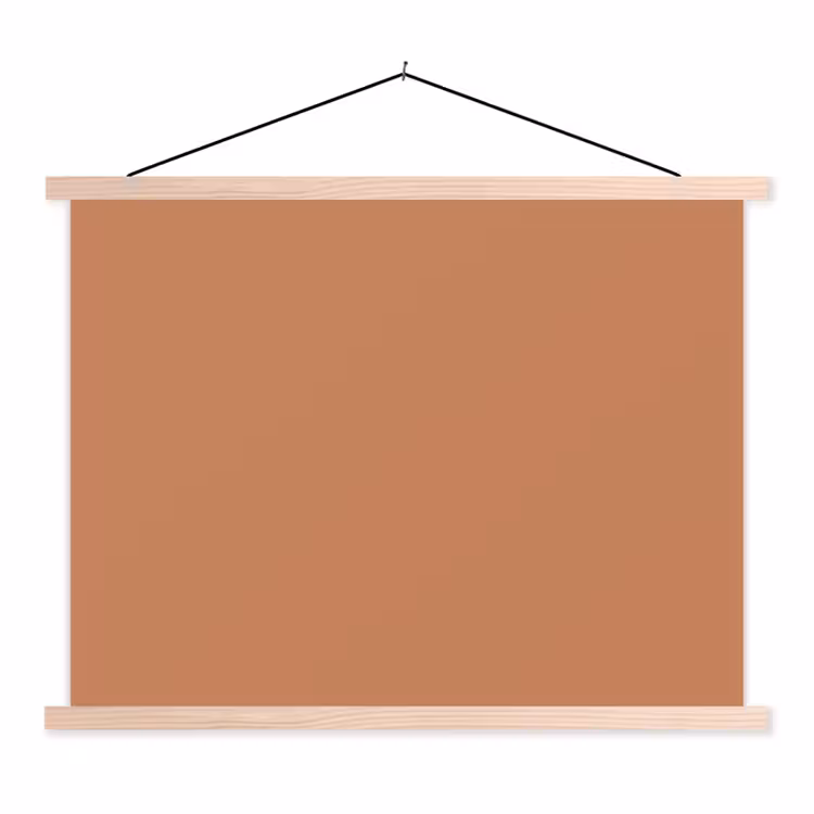 Little - Italy - Oranje textielposter latten blank klein 122 -3d