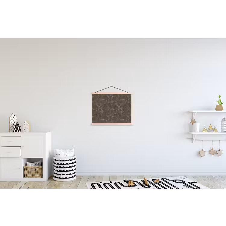 Marmer - Aders - Bruin textielposter latten blank klein 122 -kinderkamer