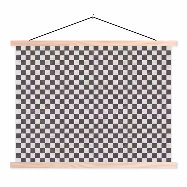 Marmer - Patroon - Grijs textielposter latten blank klein 122 -3d