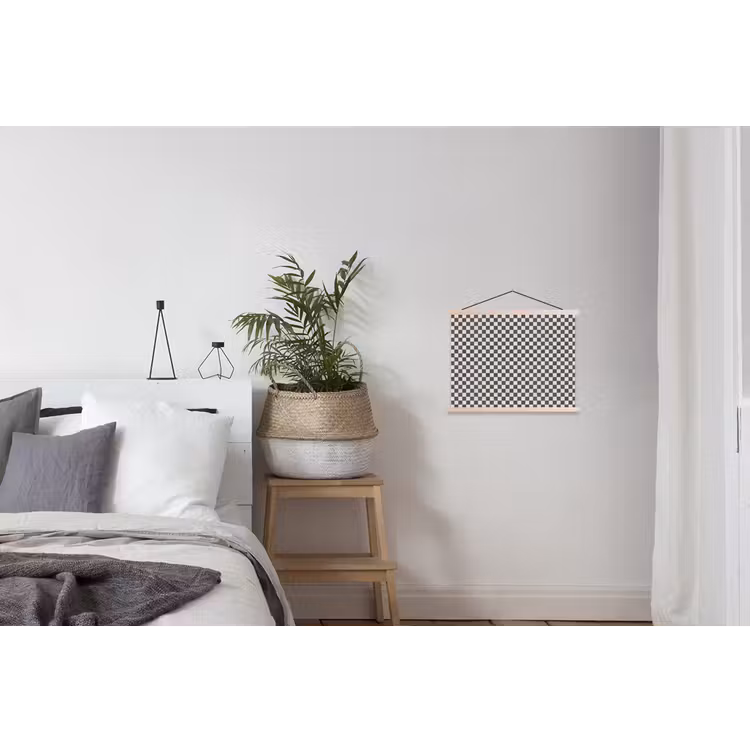 Marmer - Patroon - Grijs textielposter latten blank klein 122 -woonkamer