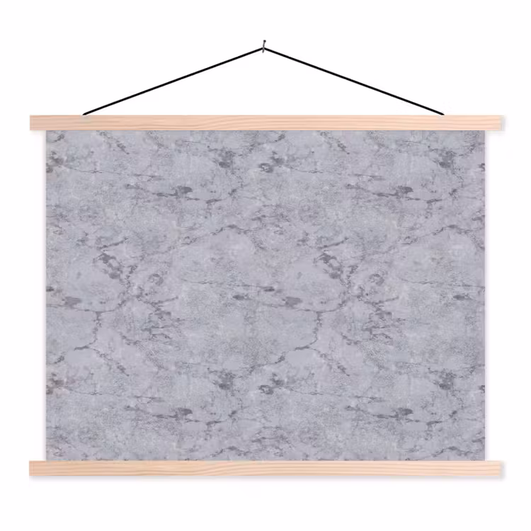 Marmerplaat - Patroon - Grijs textielposter latten blank klein 122 -3d