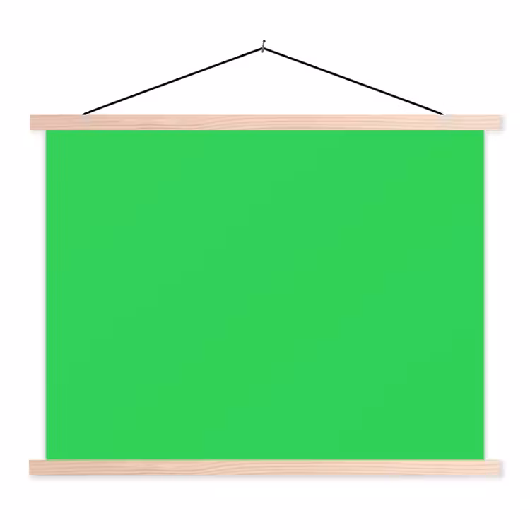 Mint - Green - Groen textielposter latten blank klein 122 -3d