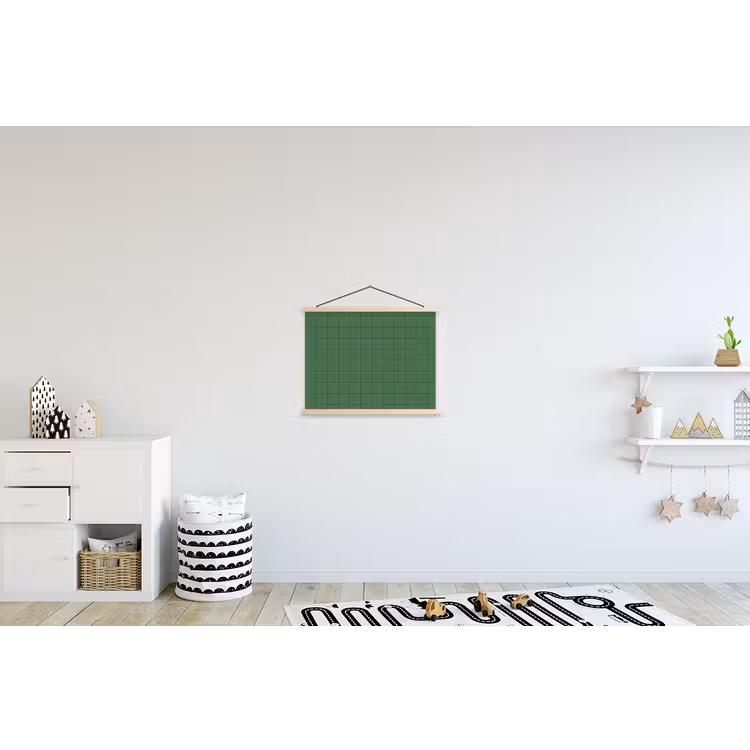 Patroon - Tegels - Groen textielposter latten blank klein 122 -kinderkamer