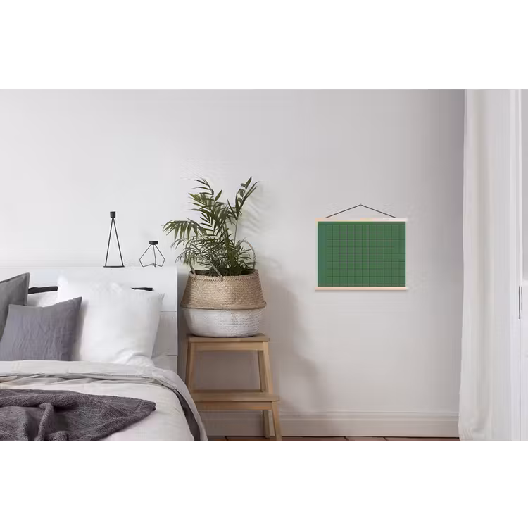 Patroon - Tegels - Groen textielposter latten blank klein 122 -woonkamer