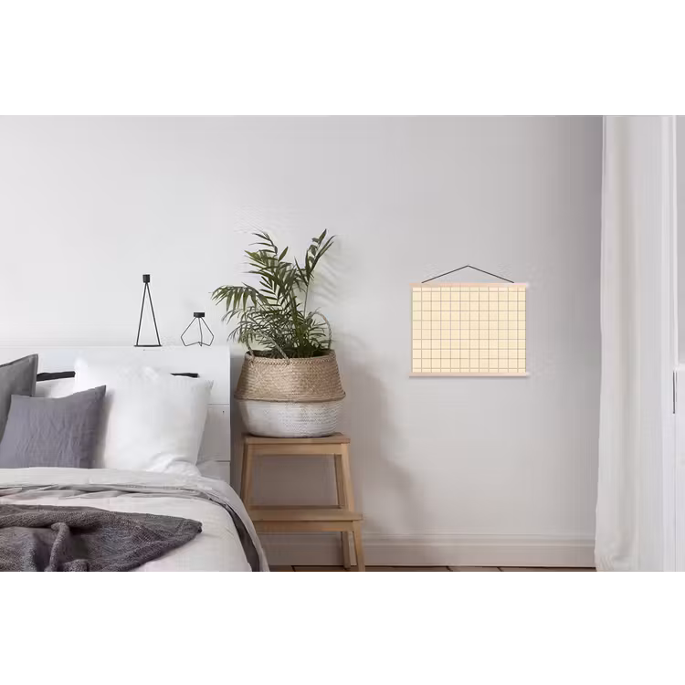 Patroon - Tegels - Gebroken - Wit textielposter latten blank klein 122 -woonkamer
