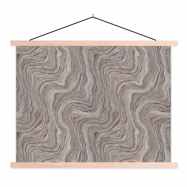 Patroon - Textuur - Grijs textielposter latten blank klein 122 -3d