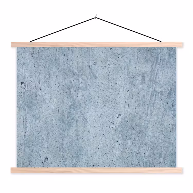Oppervlak - Ruw - Abstract - Modern - Grijs textielposter latten blank klein -3d