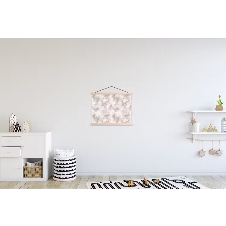 Organisch - Patroon - Gemêleerd textielposter latten blank klein 122 -kinderkamer