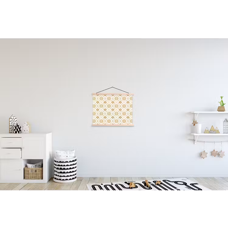 Ornament - Klassiek - Goud textielposter latten blank klein 122 -kinderkamer