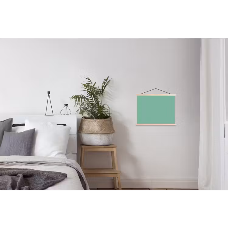 Ocean - Jade - Groen textielposter latten blank klein 122 -woonkamer
