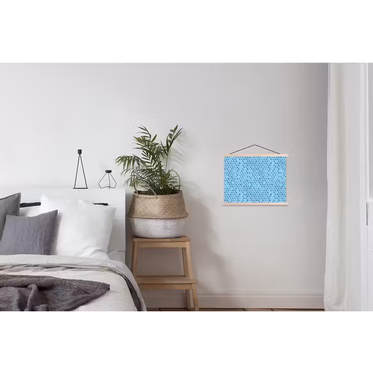 Penny - Mozaïek - Lichtblauw textielposter latten blank klein 122 -woonkamer