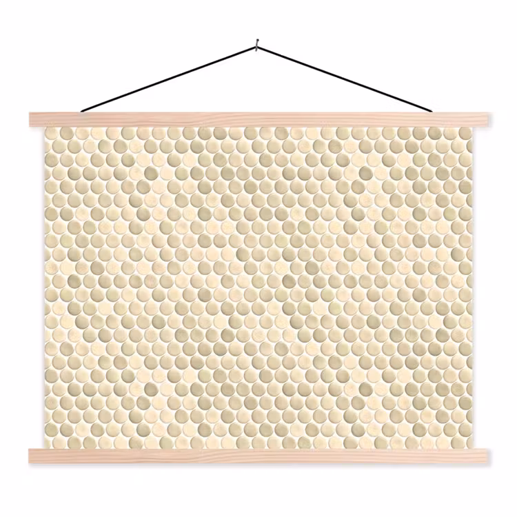 Penny - Mozaïek - Zand textielposter latten blank klein 122 -3d