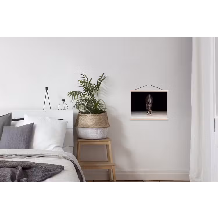 Paard - Modern - Portret textielposter latten blank klein -woonkamer
