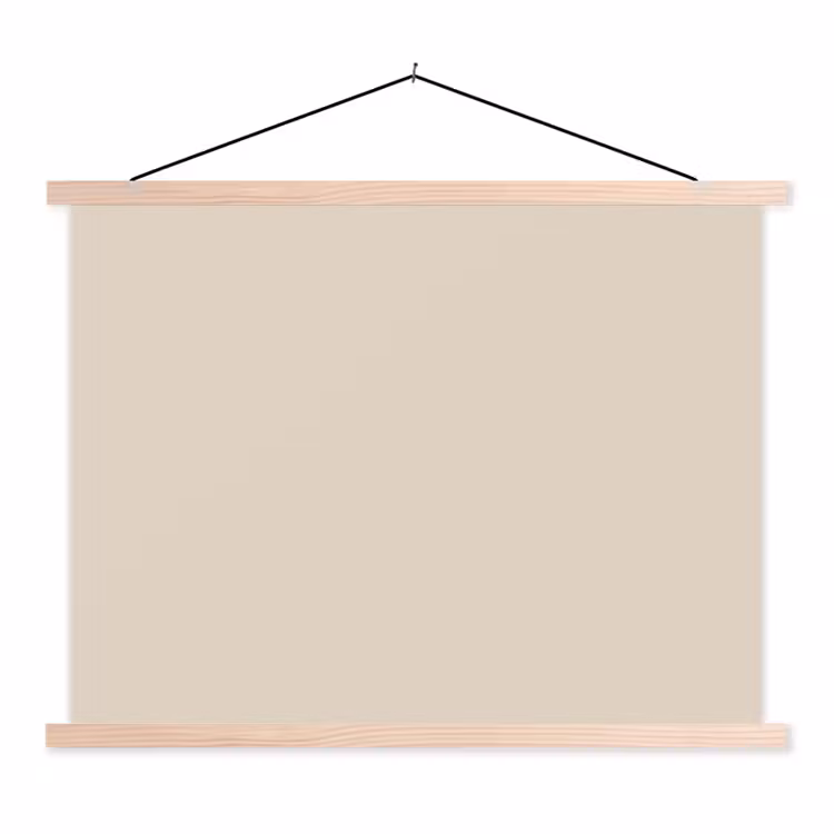 Raw - Linen - Nude textielposter latten blank klein 122 -3d