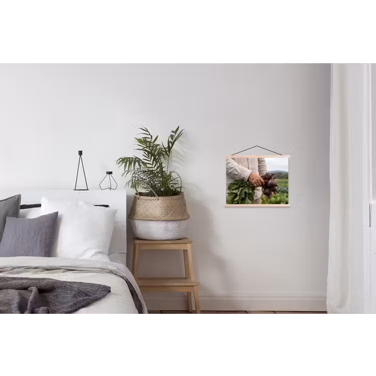 Bieten - Vers - Moestuin textielposter latten blank klein -woonkamer