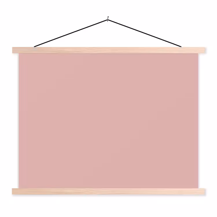 Soft - Blush - Roze textielposter latten blank klein 122 -3d
