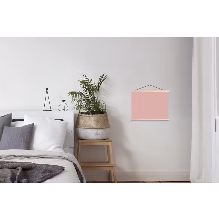 Soft - Blush - Roze textielposter latten blank klein 122 -woonkamer