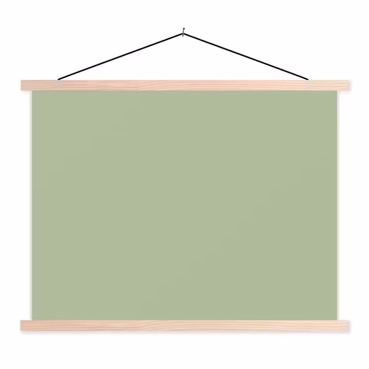 Spring - Sprint - Groen textielposter latten blank klein 122 -3d