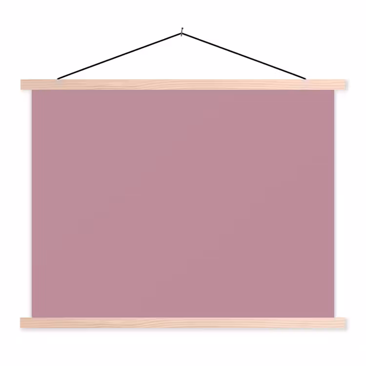 Dusty - Mauve - Paars textielposter latten blank klein 122 -3d