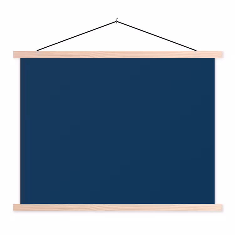 Deep - Ocean - Blauw textielposter latten blank klein 122 -3d