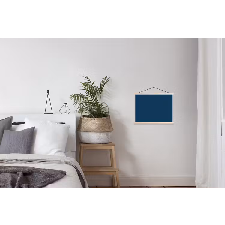 Deep - Ocean - Blauw textielposter latten blank klein 122 -woonkamer