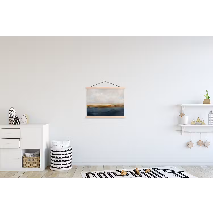 Abstract - Horizon - Water - Modern - Beige textielposter latten blank klein -kinderkamer