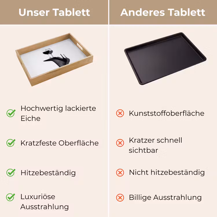 Hak - Wijn - Minimalistisch - Zwart Dienblad Rechthoek middel -USP_VergelijkingDE