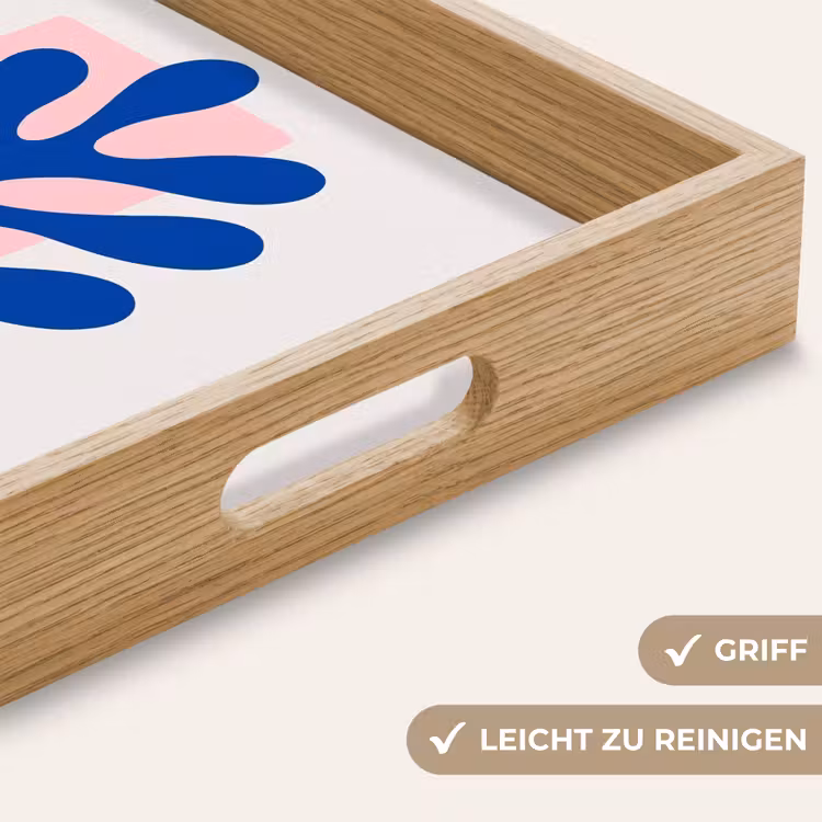 Abstract - Blad - Blauw - Rechthoeken Dienblad Rechthoek middel -USP_HandgreepDE