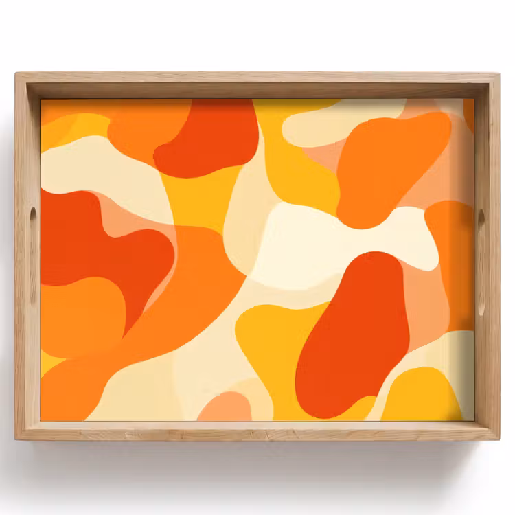 Abstract - Vormen - Oranje Dienblad Rechthoek middel -z3d_shopping