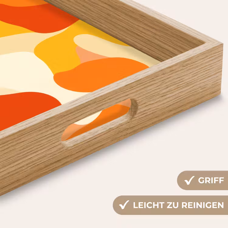 Abstract - Vormen - Oranje Dienblad Rechthoek middel -USP_HandgreepDE