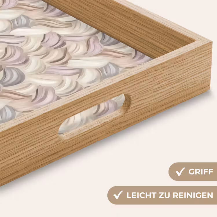 Abstract - Golvend - Pastel Dienblad Rechthoek middel 911 -USP_HandgreepDE