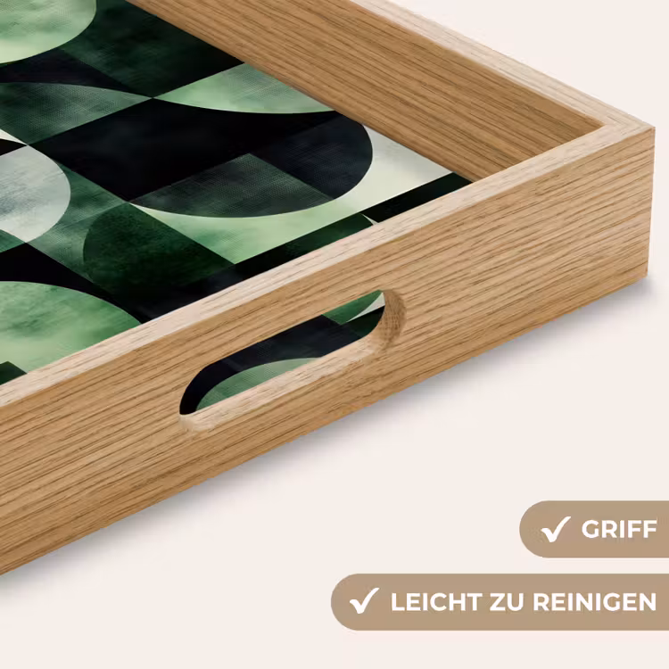 Abstract - Groen - Vormen Dienblad Rechthoek middel -USP_HandgreepDE