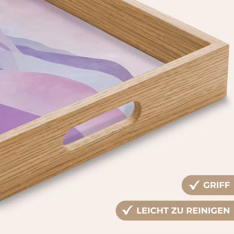 Abstract - Heuvels - Landschap - Paars Dienblad Rechthoek middel -USP_HandgreepDE