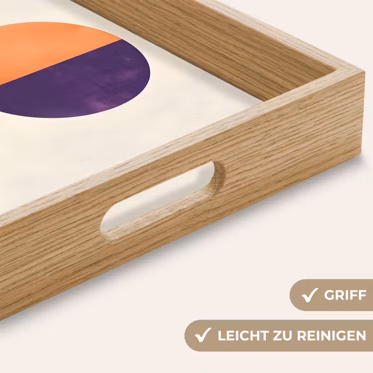 Abstract - Cirkels - Paars Dienblad Rechthoek middel -USP_HandgreepDE