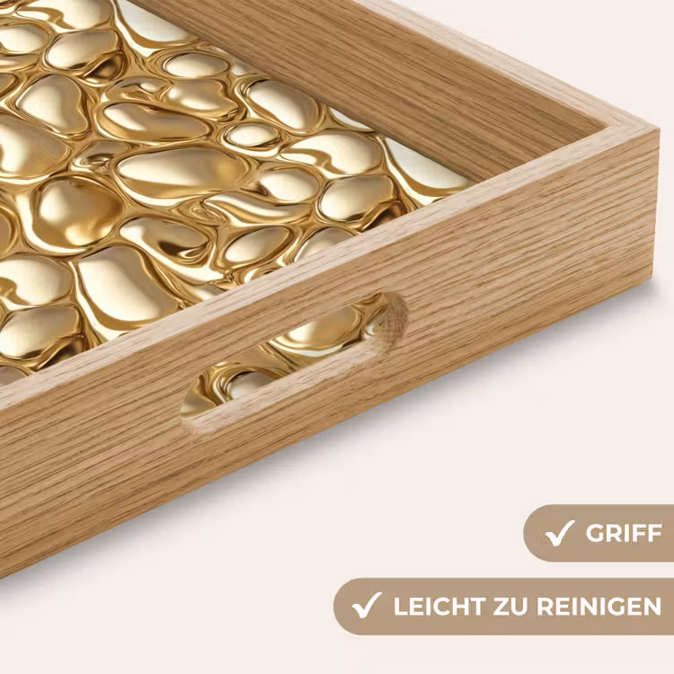 Abstract - Modern - Goud Dienblad Rechthoek middel 911 -USP_HandgreepDE
