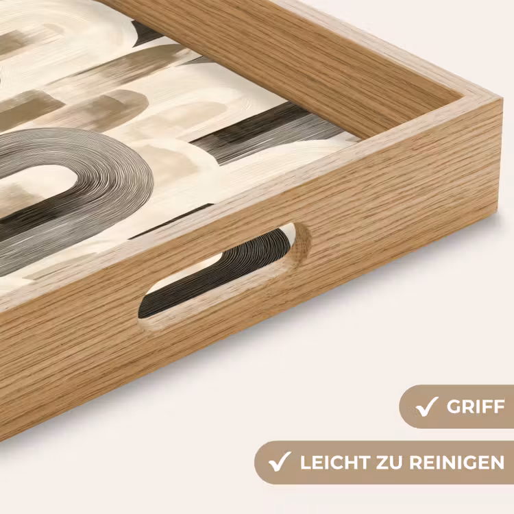 Abstract - Patroon - Bogen Dienblad Rechthoek middel 911 -USP_HandgreepDE
