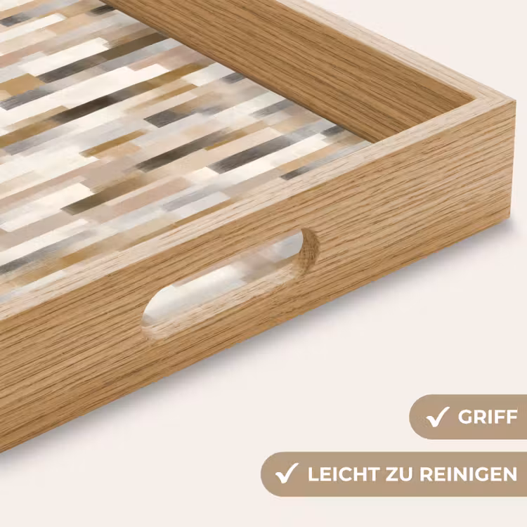 Abstract - Patroon - Kwaststreken Dienblad Rechthoek middel 911 -USP_HandgreepDE
