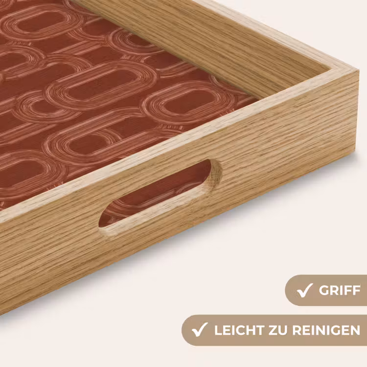 Abstract - Textuur - Bruin Dienblad Rechthoek middel 911 -USP_HandgreepDE