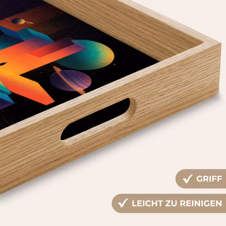 Abstract - Trappen - Mens - Planeten Dienblad Rechthoek middel -USP_HandgreepDE