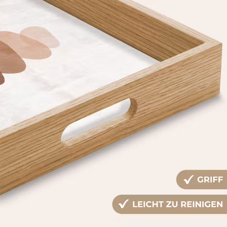 Abstractie - Gestapeld - Balans - Modern - Aardetinten Dienblad Rechthoek middel -USP_HandgreepDE