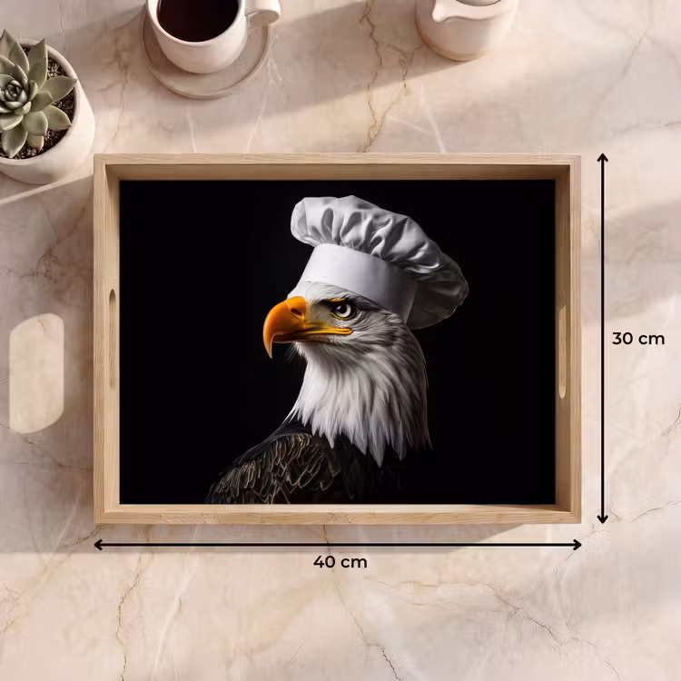 Arend -Amerika - Koksmuts - Vogel - Stoer Dienblad Rechthoek middel -USP_Formaat