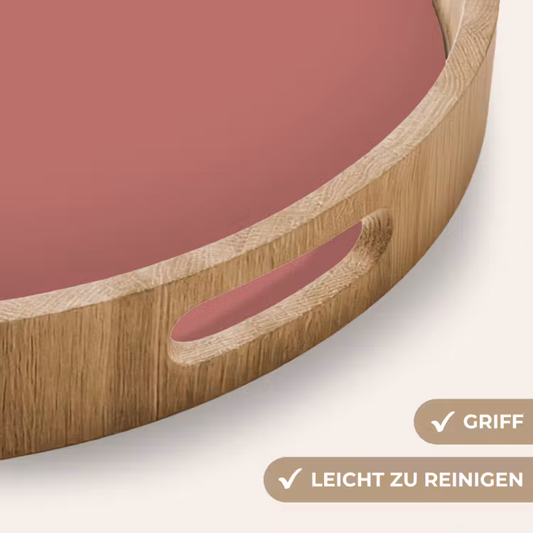 Ancient - Rose - Roze Dienblad Rond middel 914 -USP_HandgreepDE