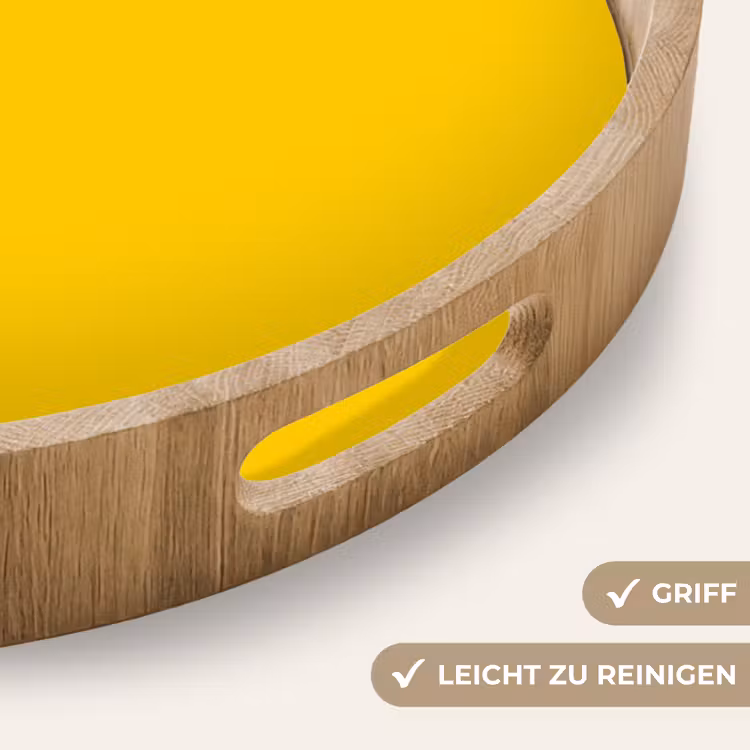 Antique - Gold - Geel Dienblad Rond middel 914 -USP_HandgreepDE