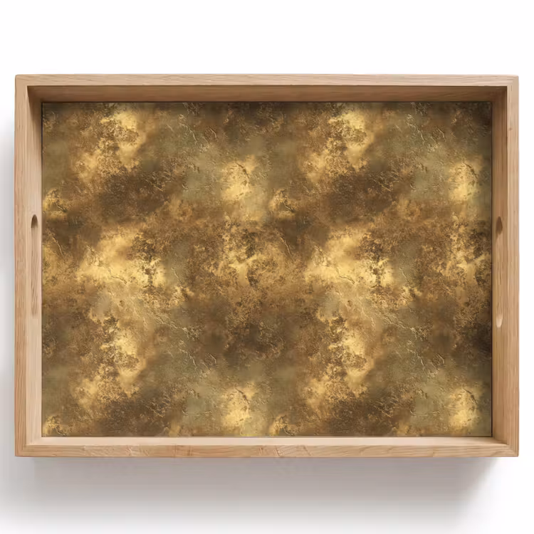 Antiek - Metaallook - Goud Dienblad Rechthoek middel 911 -z3d_shopping