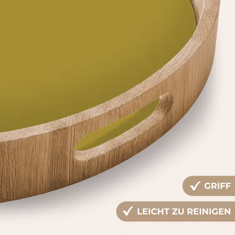 Antique - Moss - Groen Dienblad Rond middel 914 -USP_HandgreepDE