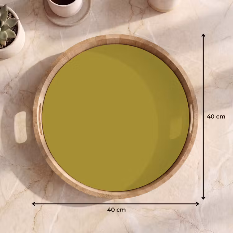 Antique - Moss - Groen Dienblad Rond middel 914 -USP_Formaat