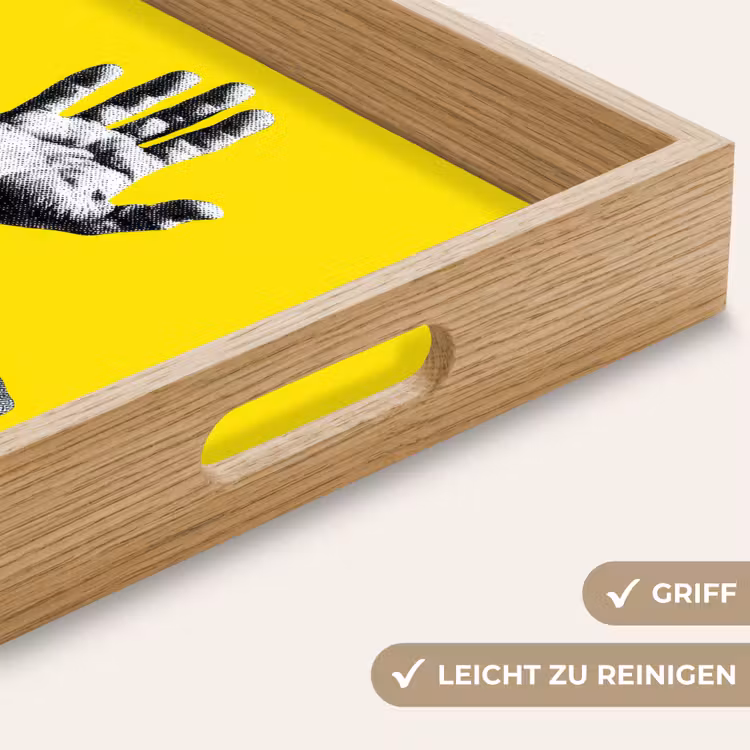 Pak - Hand - Geel Dienblad Rechthoek middel -USP_HandgreepDE