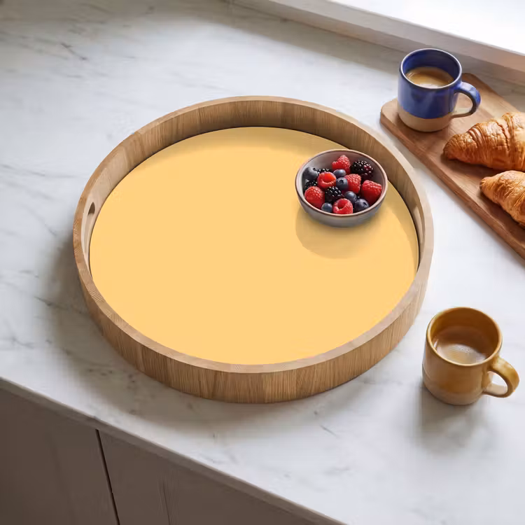 Apricot - Ice - Oranje Dienblad Rond middel 914 -sfeer2